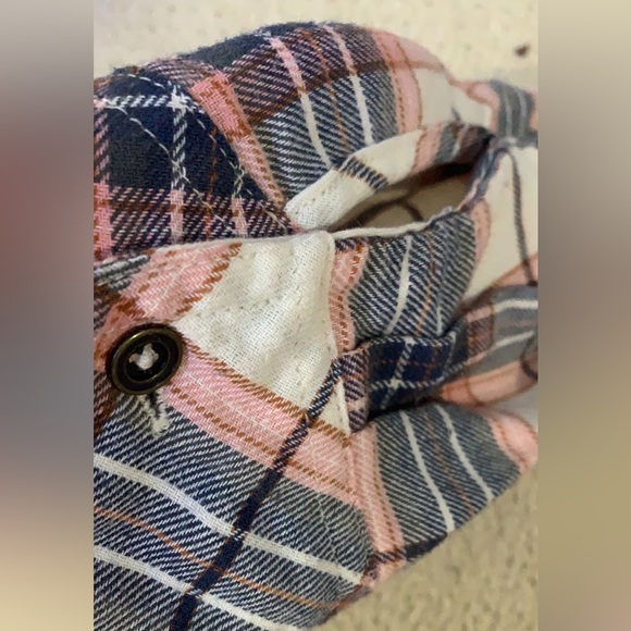 Pink Plaid Button up Long Sleeve - Picture 4 of 4